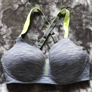 Charcoal Sport Convertible Wireless Bra - 38C